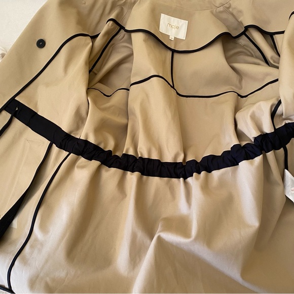Maje cotton canvas trench coat. Size 40 Cotton Spandex - Picture 9 of 11